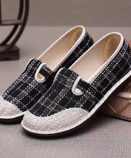 Soft-soled linen straw cloth shoes