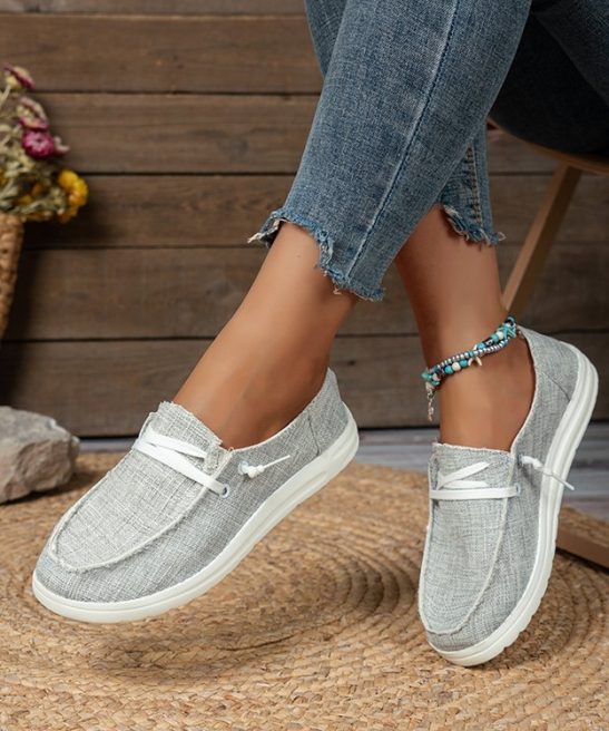 Canvas casual lazy person bean shoes