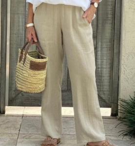 Classic Pants In Natural -Size S/3XL