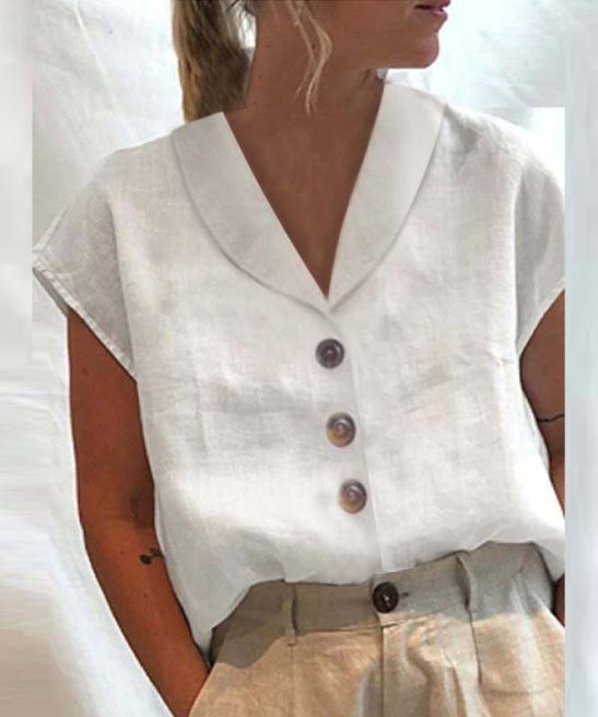 Commute V-neck Loose Tunic Top