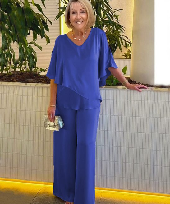 Double Layer Tunic Pantsuit