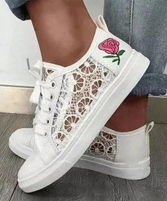 Summer New Flat Breathable Mesh Shoes Casual Women's Sports Shoes