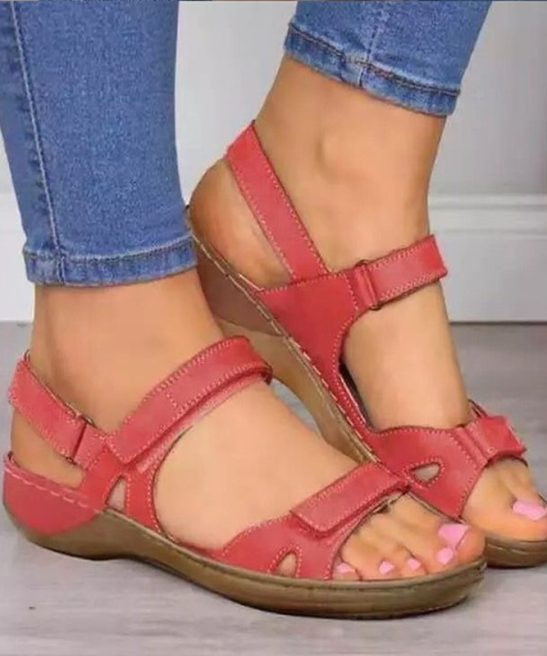 Platform Wedge Women's Shoes Velcro Buckle Sandals