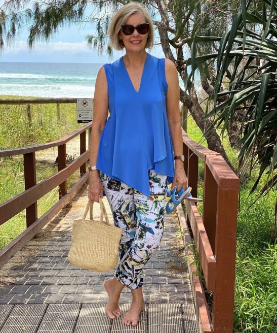 Solid Color Chiffon Top