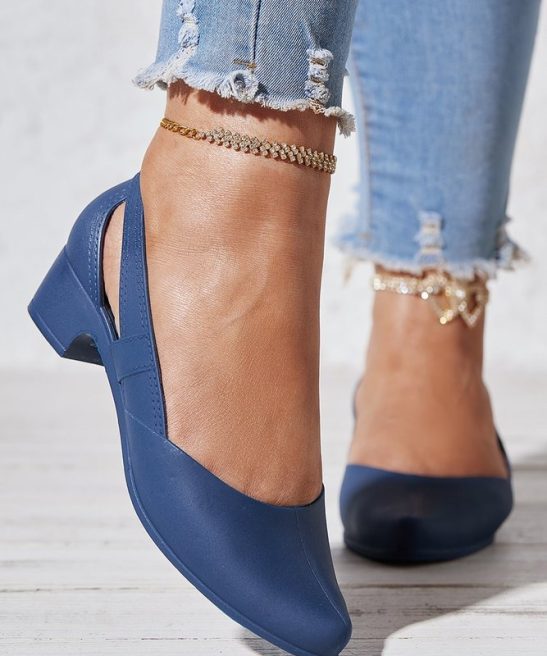 Thick Bottom Waterproof Middle Heel Wedge Women's Shoes